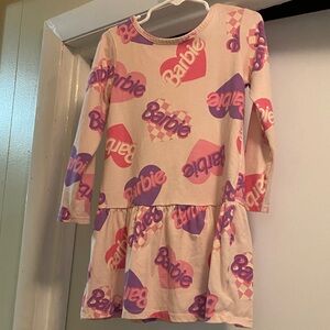 Barbie Heart Print Dress in Pink and Purple